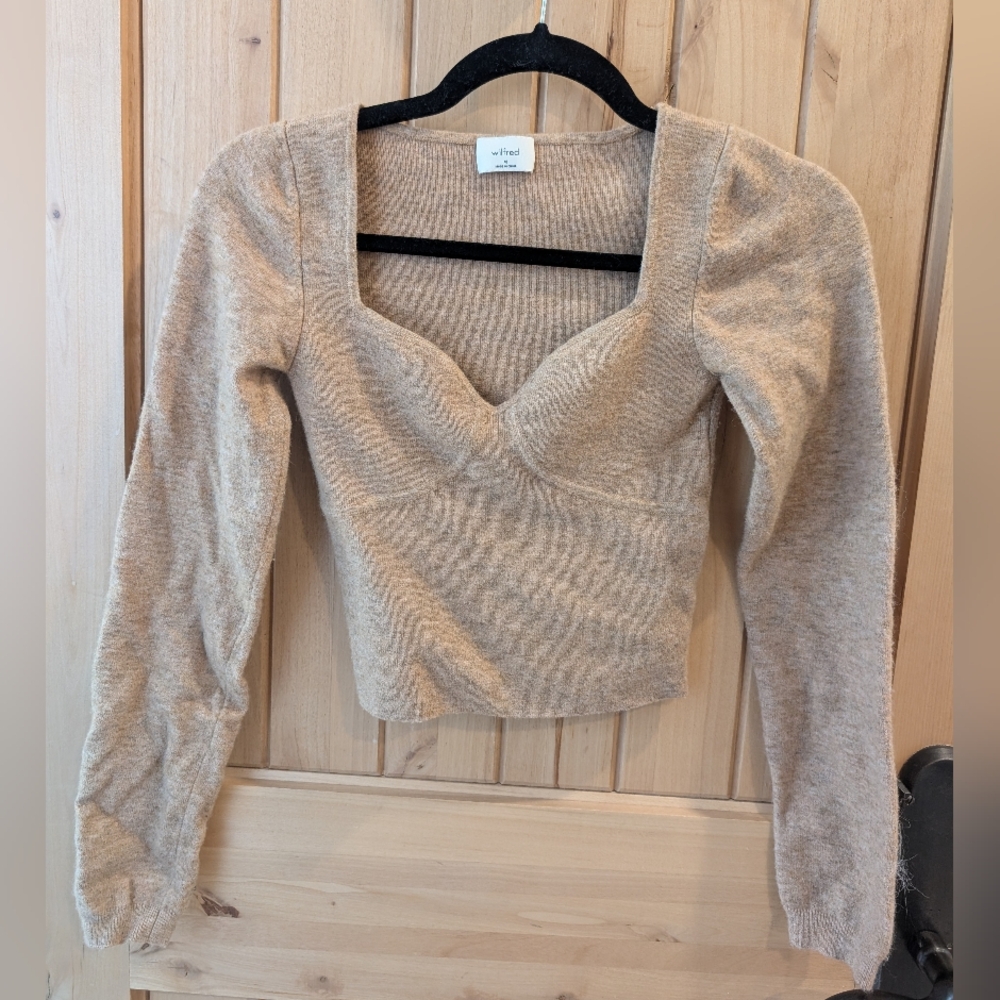 Aritzia Wilfred Greer Sweater | Color: Camel | Size: M | Cashmere & Merino